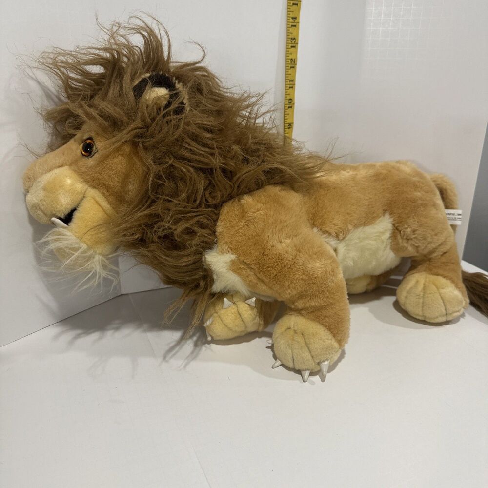 M&G Pacific Inc. Large 30”  Plush  Lion Stuffed Animal Has Vinyl Teeth & Claws